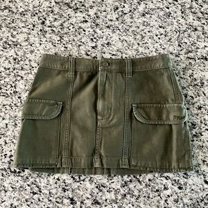 Aritzia Olive Green Utility Mini Skirt